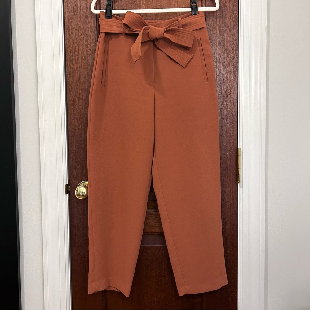 Wilfred Rust Paperbag Waist Trousers with Bow
